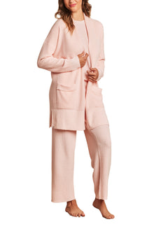 Womens | Luxeblend Waffle Knit Cardigan | Bella Pink