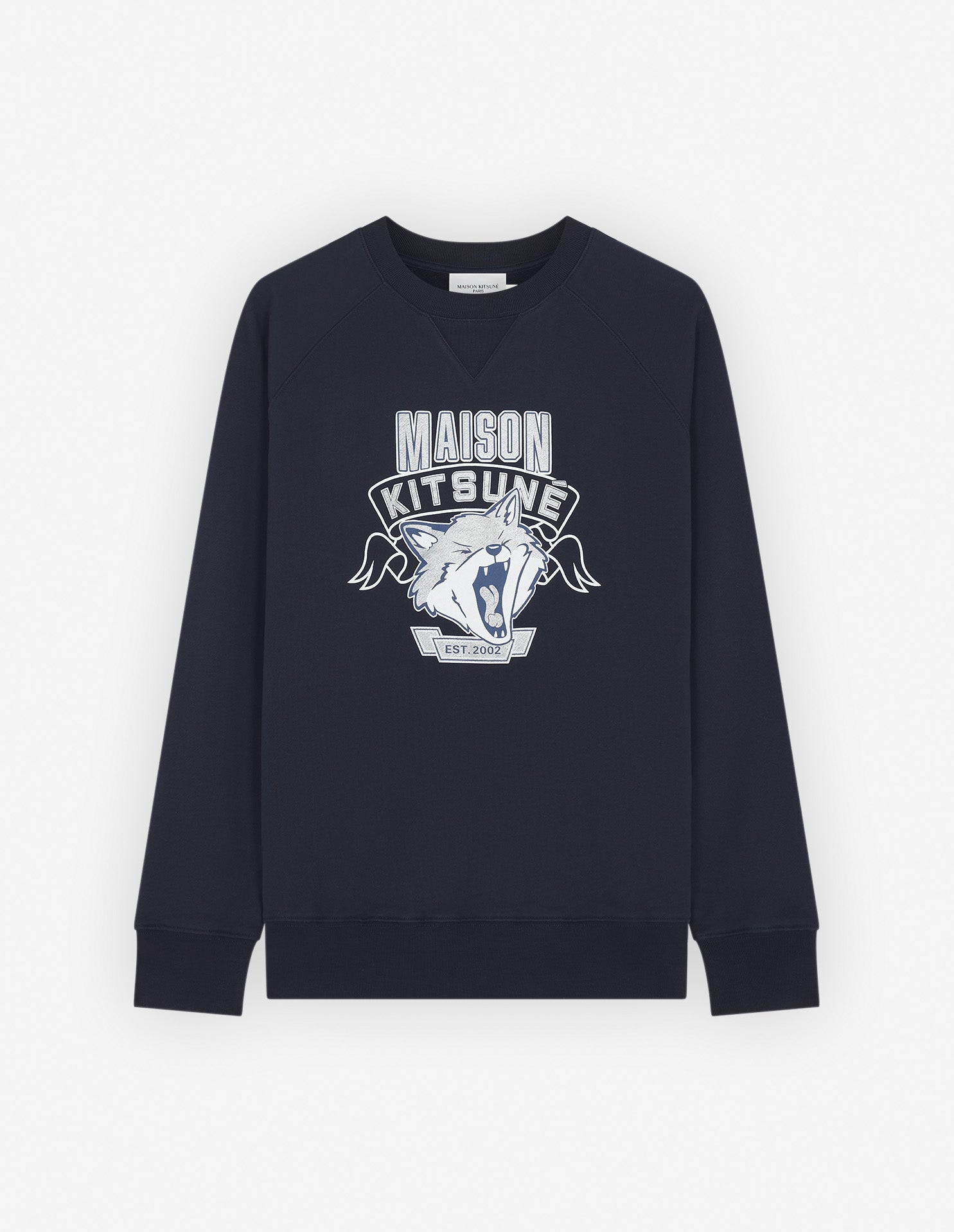 Mens | 6 18 Fox Head Front-Print Classic Sweatshirt | Navy