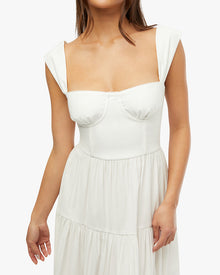 Strap Corset Midi Dress | White