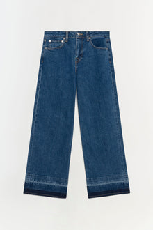 Womens | Jude Wide Crop Jean | Marine