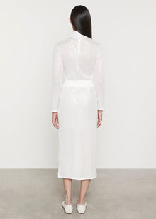 Enza Costa Sequin Skirt White Back