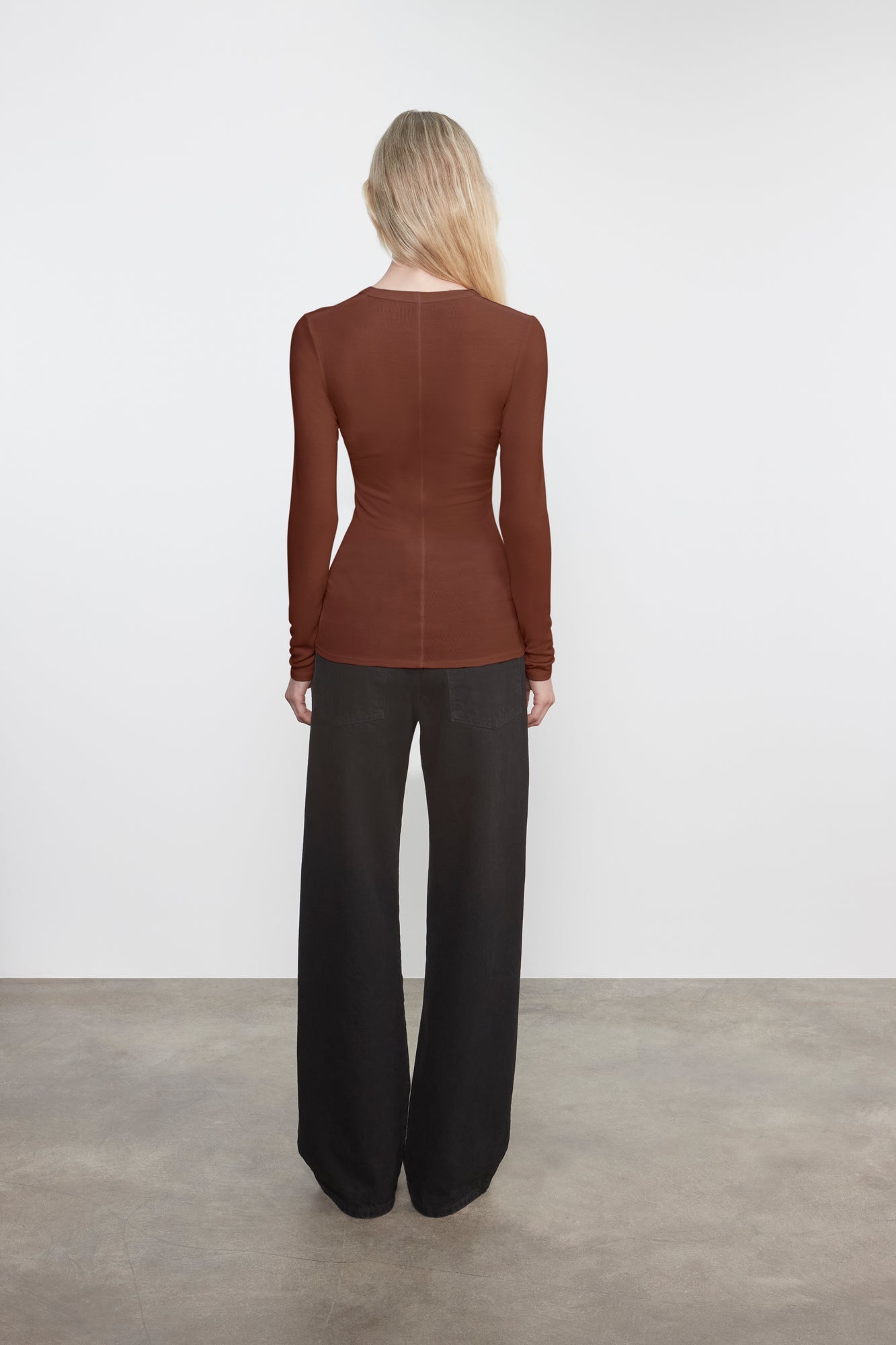 Silk Rib L/S U | Nutshell
