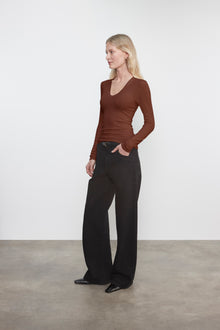 Silk Rib L/S U | Nutshell