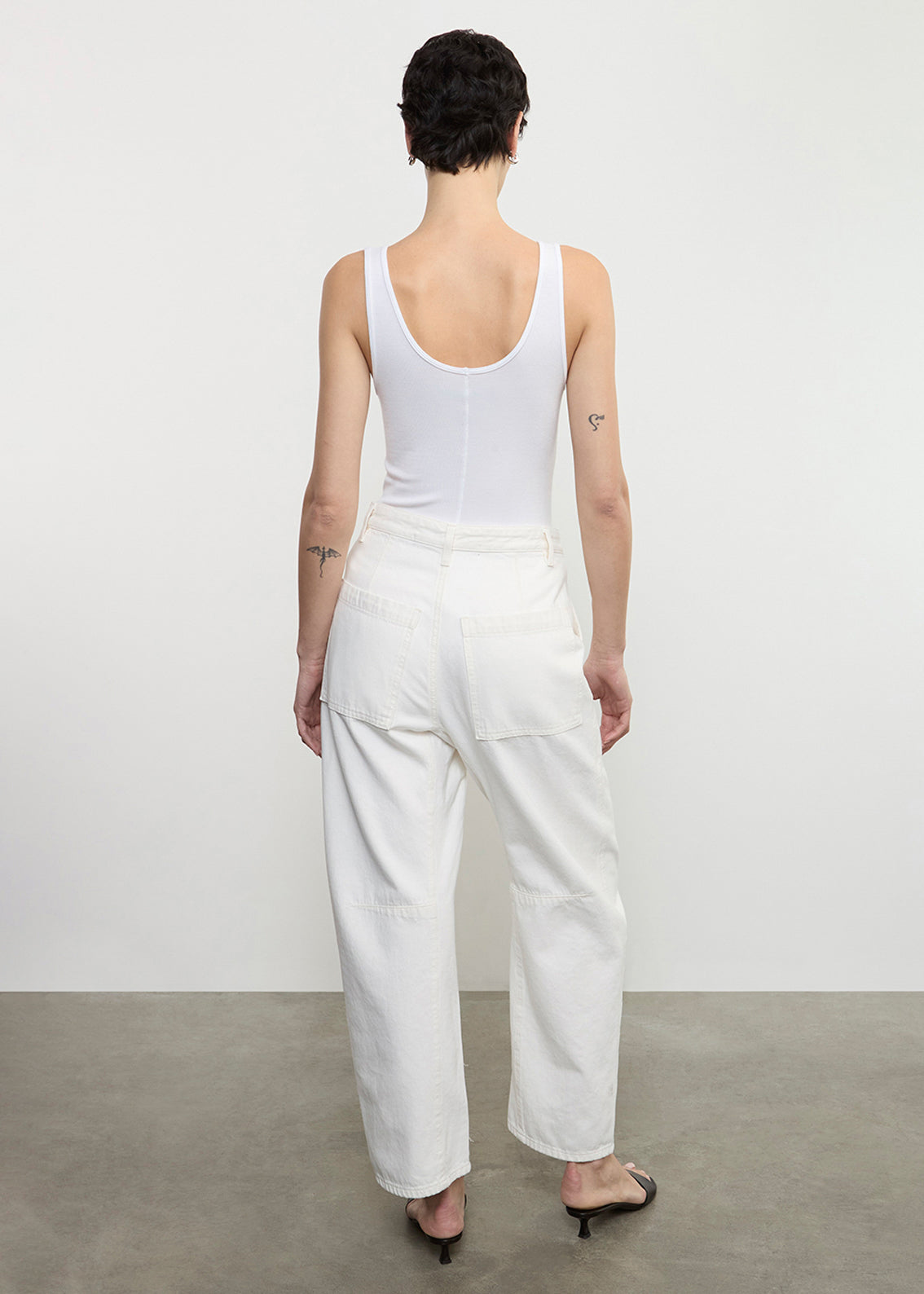 Utility Pant in Italian Denim | Ecru