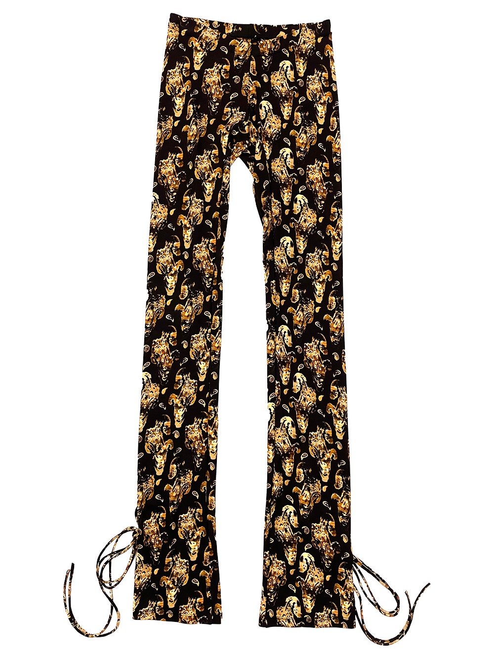 Women | KNWLS | Perse Trousers Paisley Dark Print | Yellow & Black