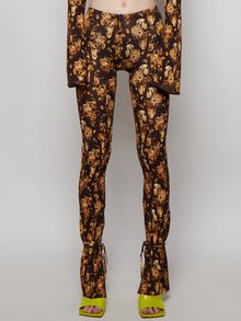 Women | KNWLS | Perse Trousers Paisley Dark Print | Yellow & Black