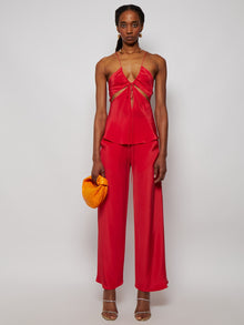 Women | Christopher Esber | Bias Silk Trouser | Chili