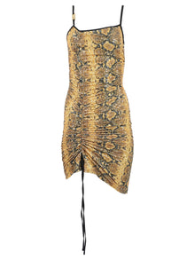 Women | GCDS | Python Sequins Coulisse Dress | Yellow