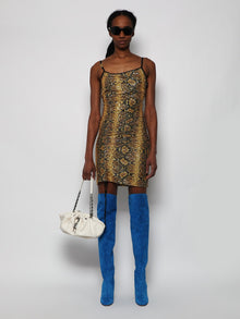 Women | GCDS | Python Sequins Coulisse Dress | Yellow