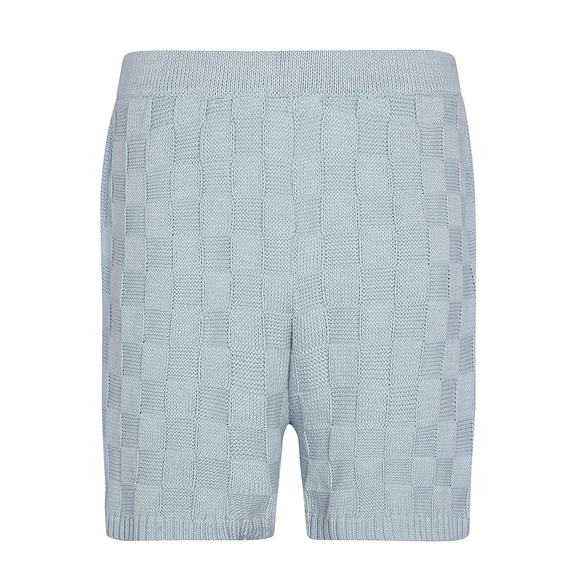 Checkered Light Blue Shorts | Light Blue