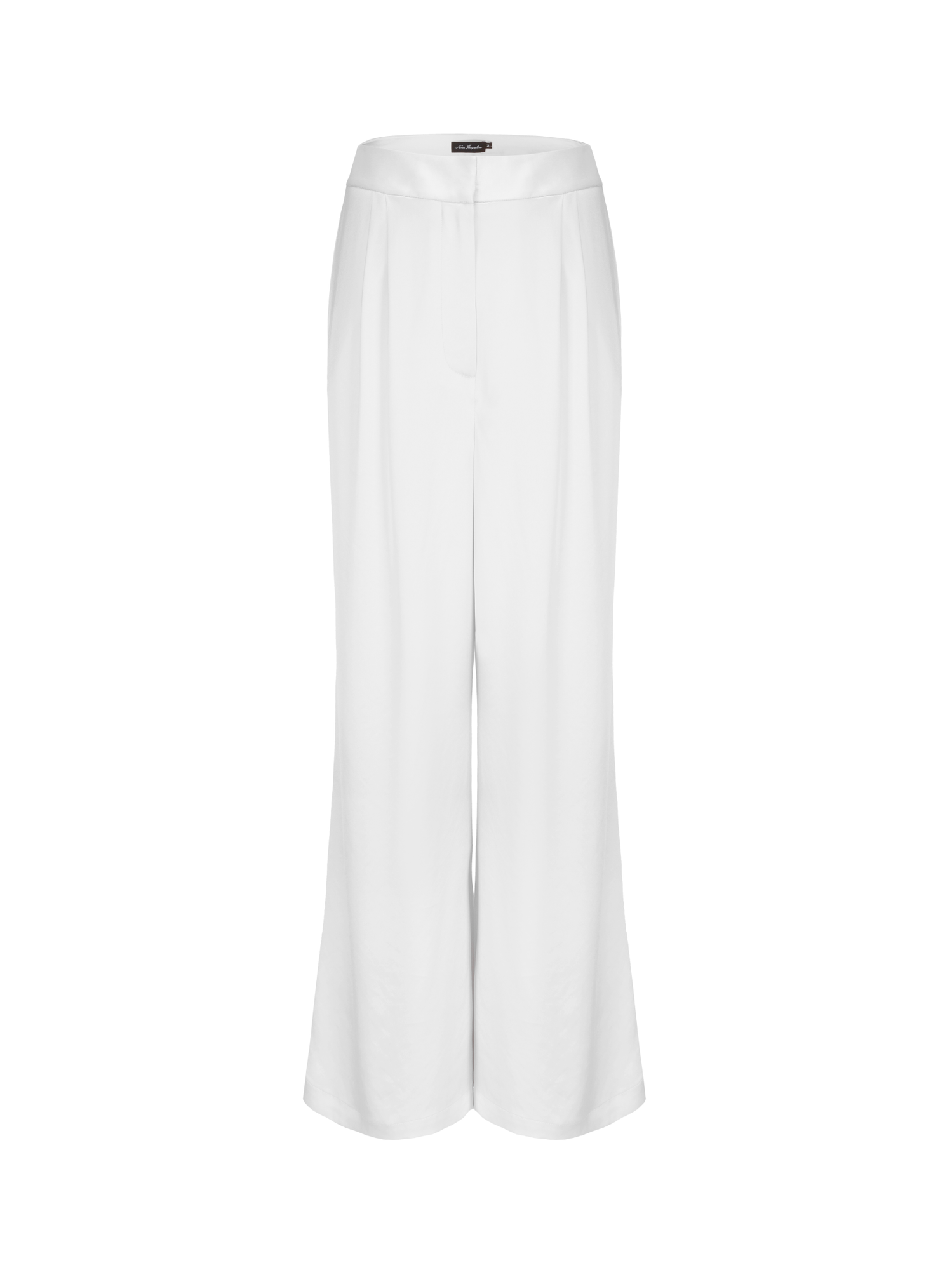 Alexandra Satin Pants | White