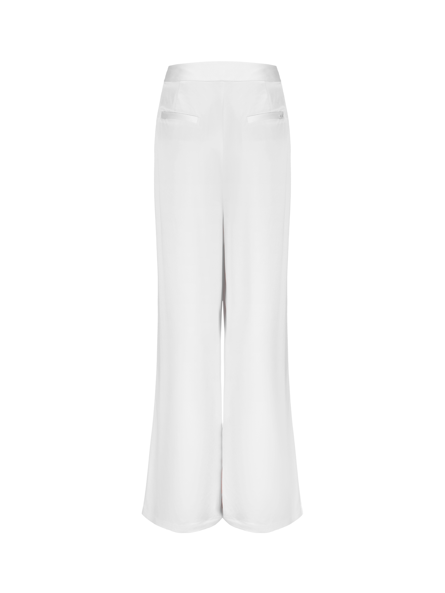 Alexandra Satin Pants | White