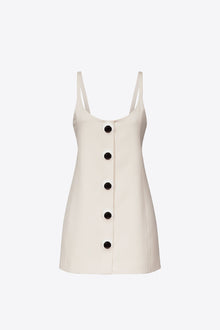 Eye-Button Mini Dress | Whipped White