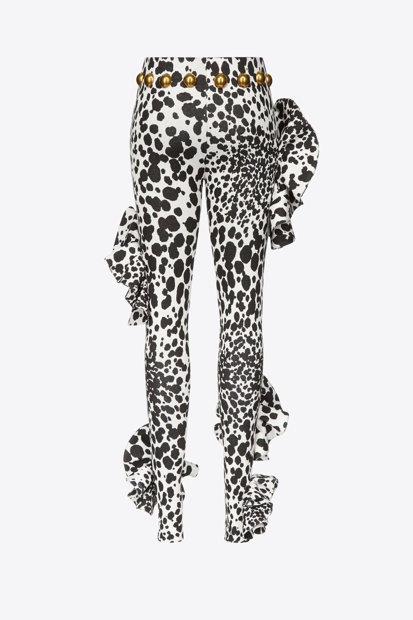 Dalmatian Flower Legging | Black/Off White