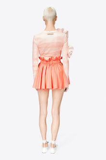 Ruffle Flower Mini Skirt | Sweet Salmon