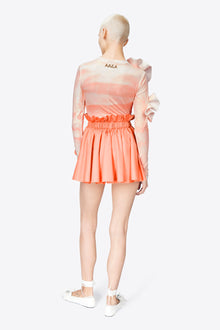 Ruffle Flower Mini Skirt | Sweet Salmon