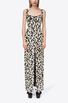 Dalmatian Denim Corset Top | Black/Off White