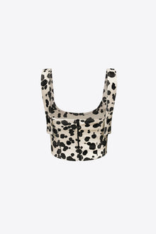 Dalmatian Denim Corset Top | Black/Off White