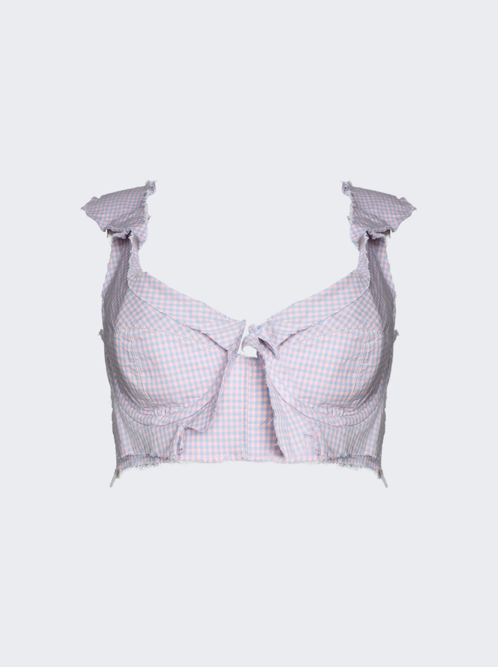 Women | Natasha Zinko | Checked Distressed Bra