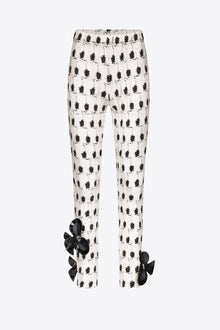 Crochet Eye Legging | Black/White