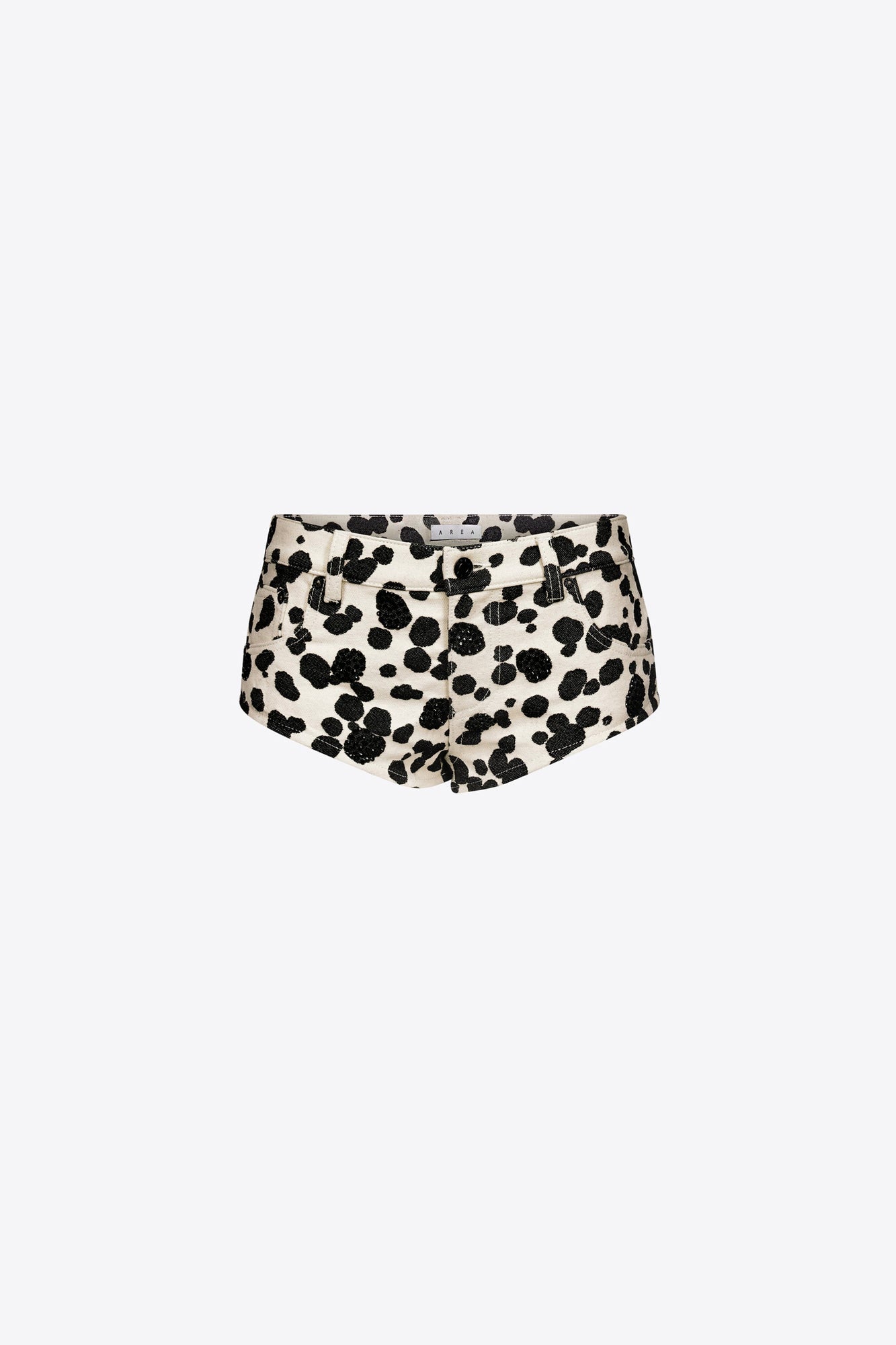 Dalmatian Denim Hot Short | Black/Off White