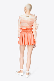 Ruffle Flower Long Sleeve Top | Whipped White/Sweet Salmon