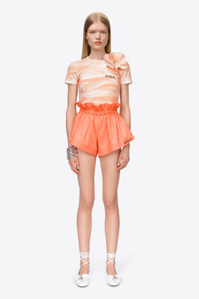 Ruffle Flower T-Shirt | Whipped White/Sweet Salmon