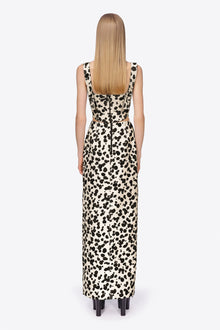 Dalmatian Denim Midi Skirt | Black/Off White