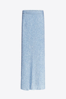 Sequin Crochet Maxi Skirt | Light Blue