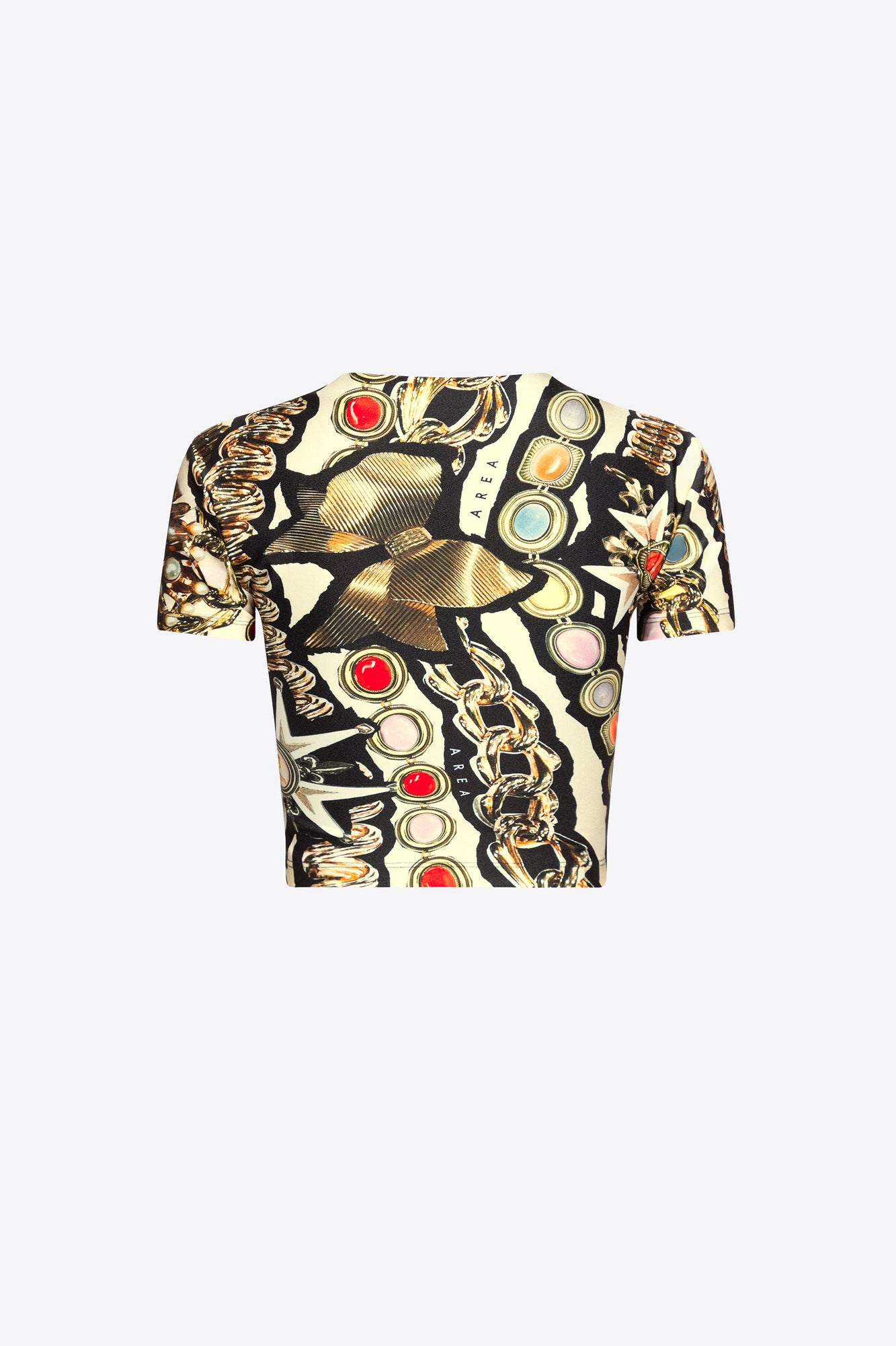 Gemstone Chain Printed Cropped T-Shirt | Multi