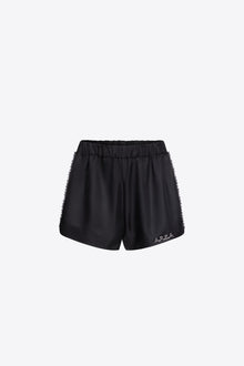 Crystal Trim Track Short | Black