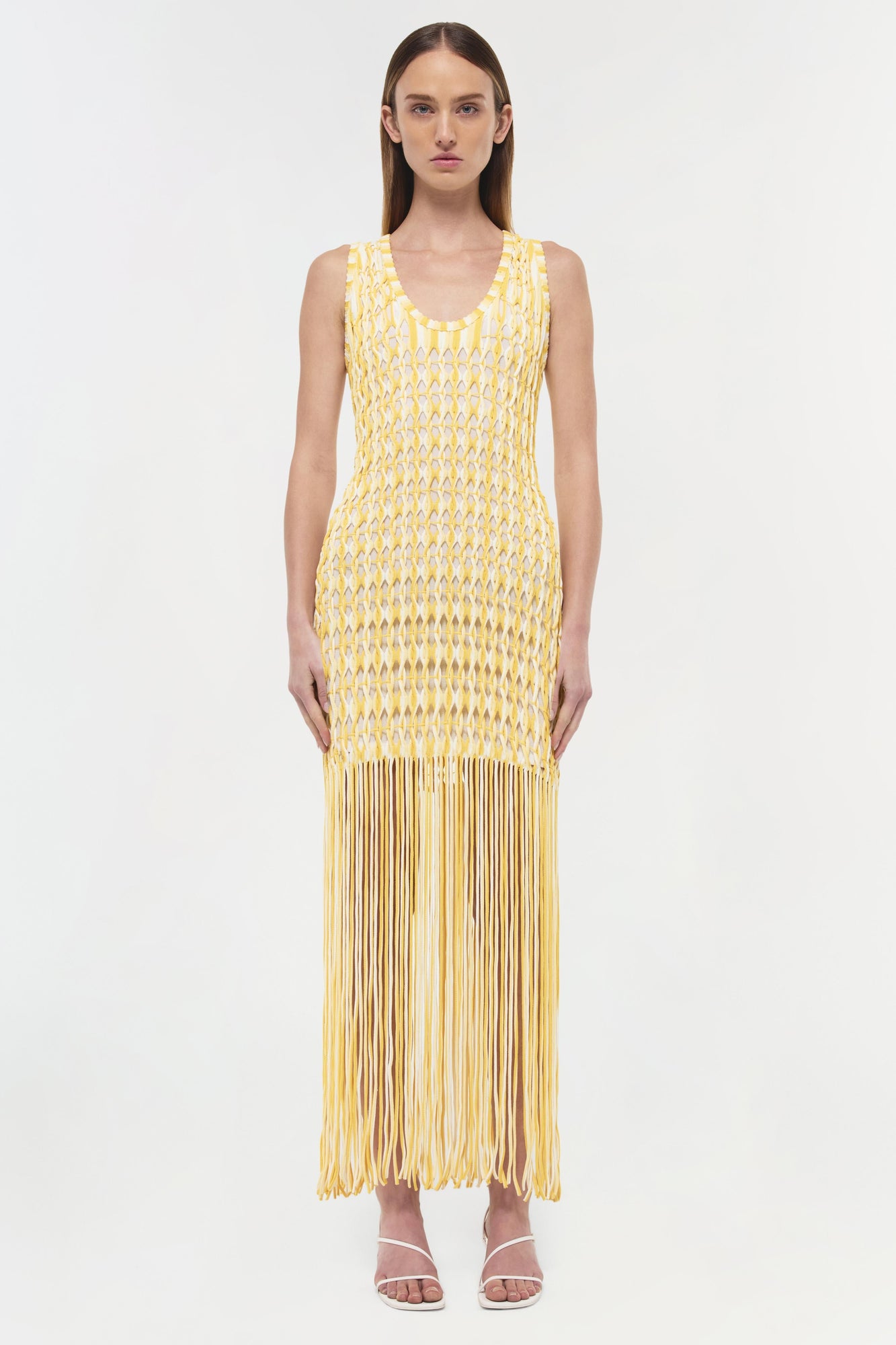Womens | Sonia Fringe Knit Dress | Sunny Multi