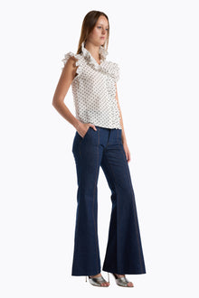 Marfa Top | White Black Dot