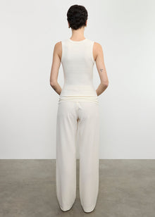 Textured Knit Sleeveless U | Vanilla