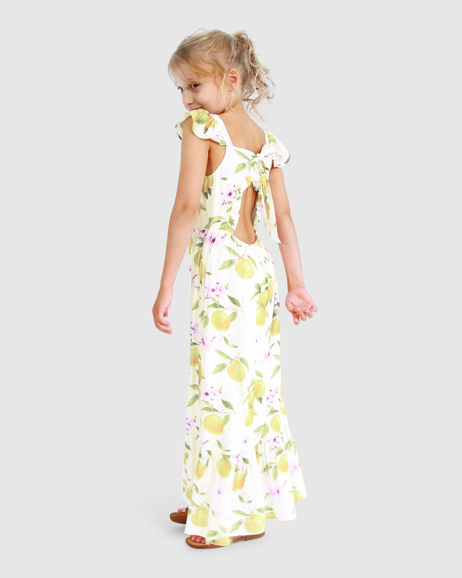 Kids | Sunset Sakura Maxi Dress | Sakura Orchard