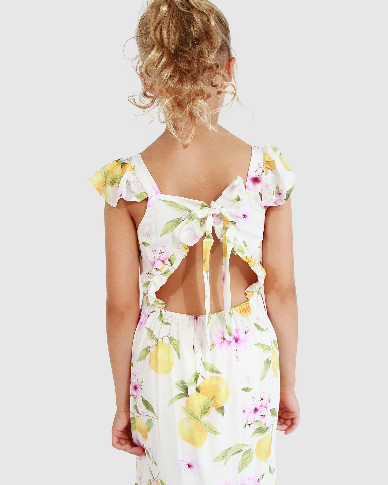 Kids | Sunset Sakura Maxi Dress | Sakura Orchard