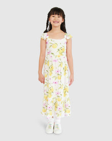Kids | Sunset Sakura Maxi Dress | Sakura Orchard