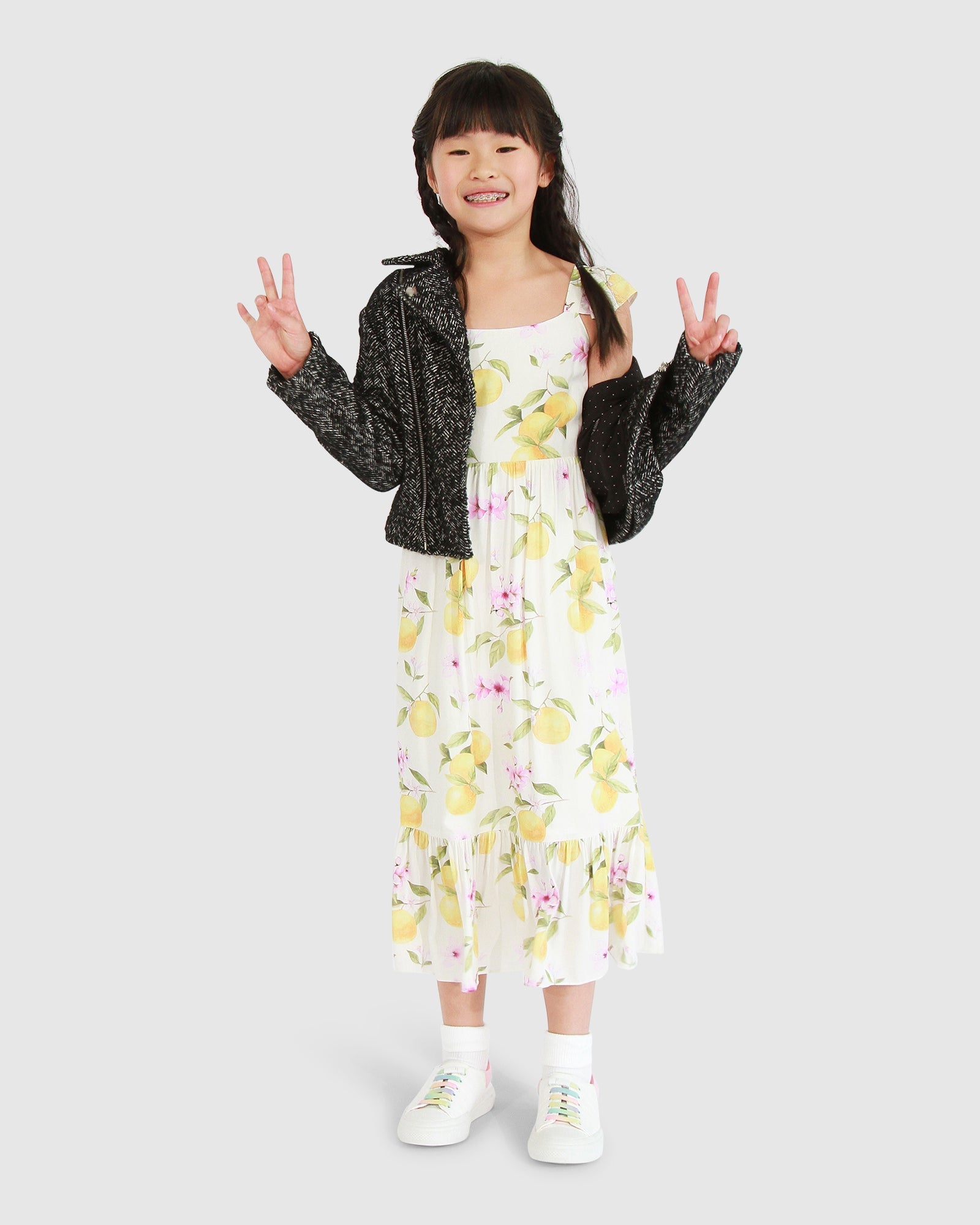 Kids | Sunset Sakura Maxi Dress | Sakura Orchard