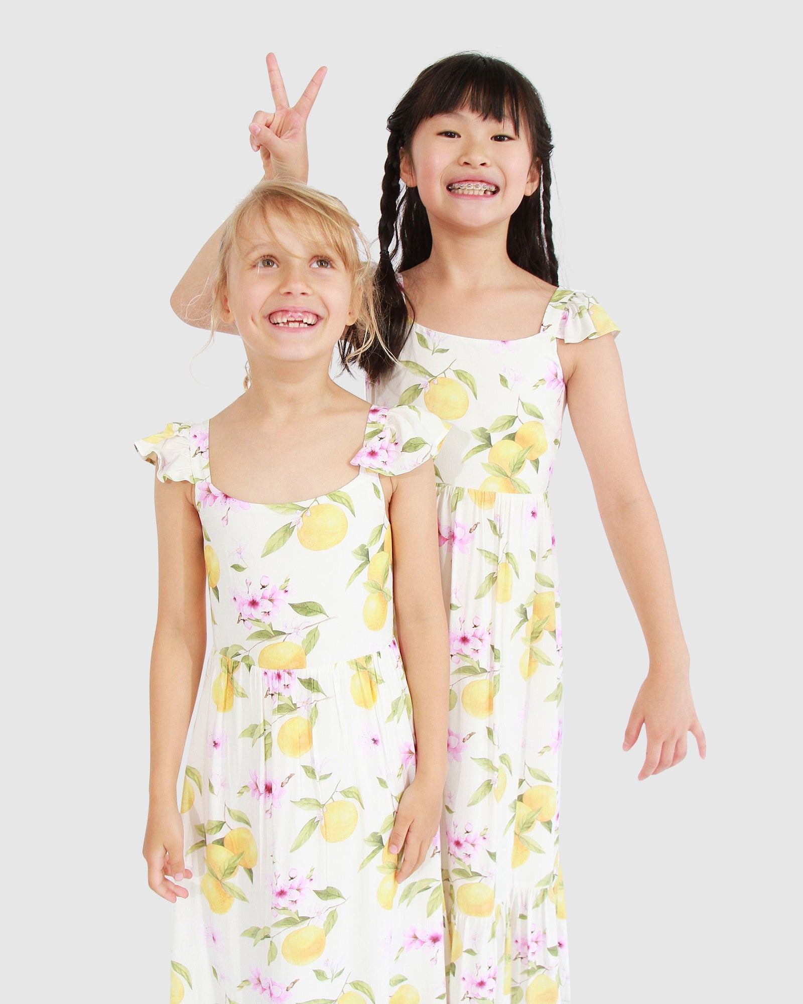 Kids | Sunset Sakura Maxi Dress | Sakura Orchard