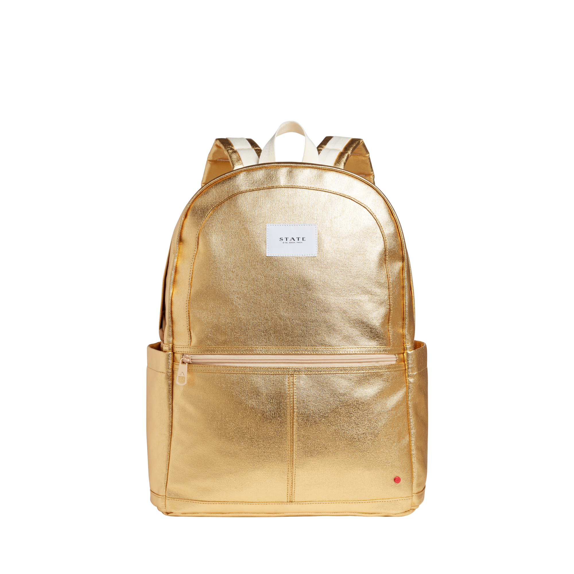 state bags kane kids large backpack metallic gold front view click to zoom