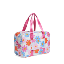 state bags rockaway duffle recycled polyester canvas daisies back view click to zoom