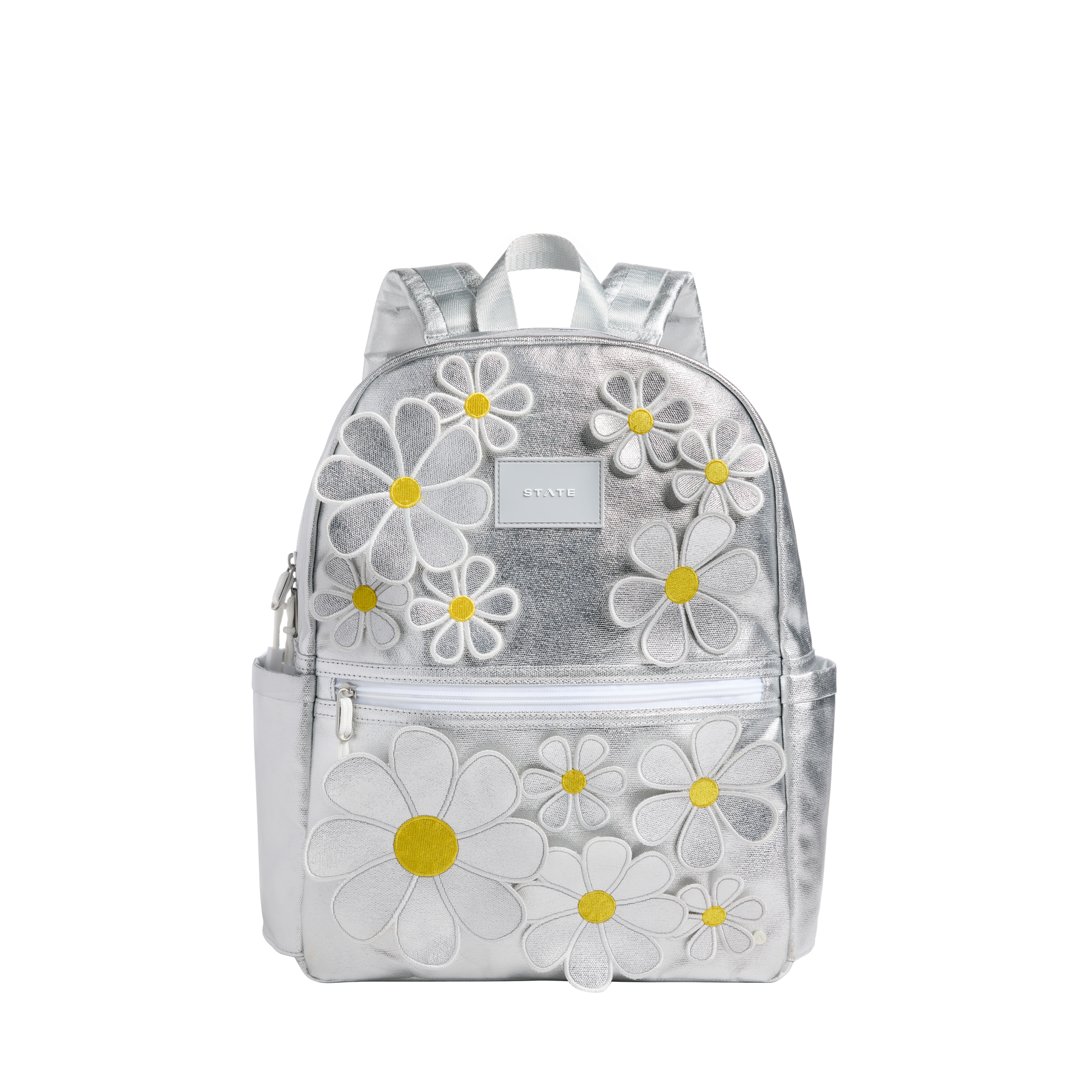 STATE Bags Kane Kids Backpack Metallic 3D Floral Front View Click to Zoom