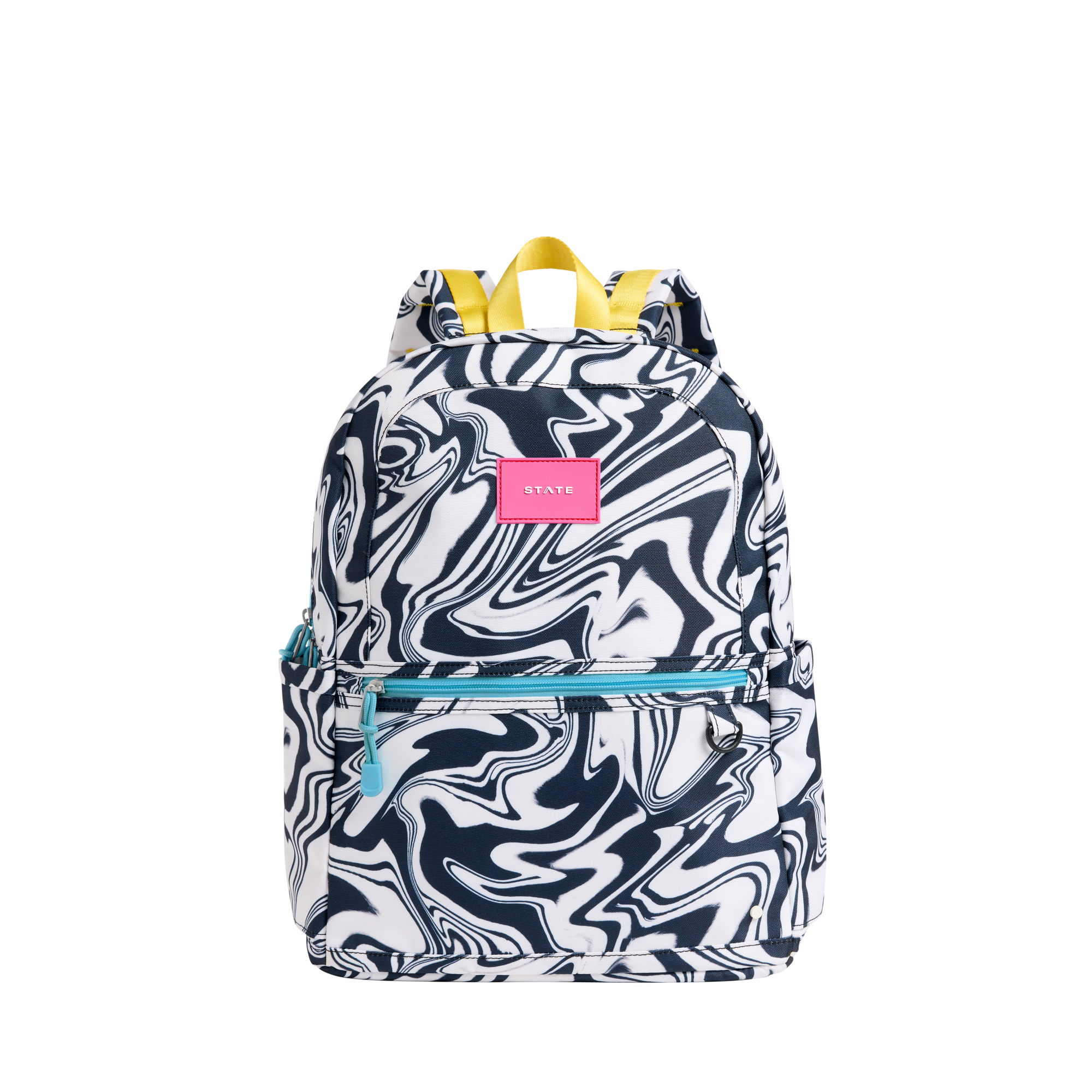 STATE Bags Kane Kids Double Pocket Backpack Recycled Polycanvas Marbled Front View Click to Zoom