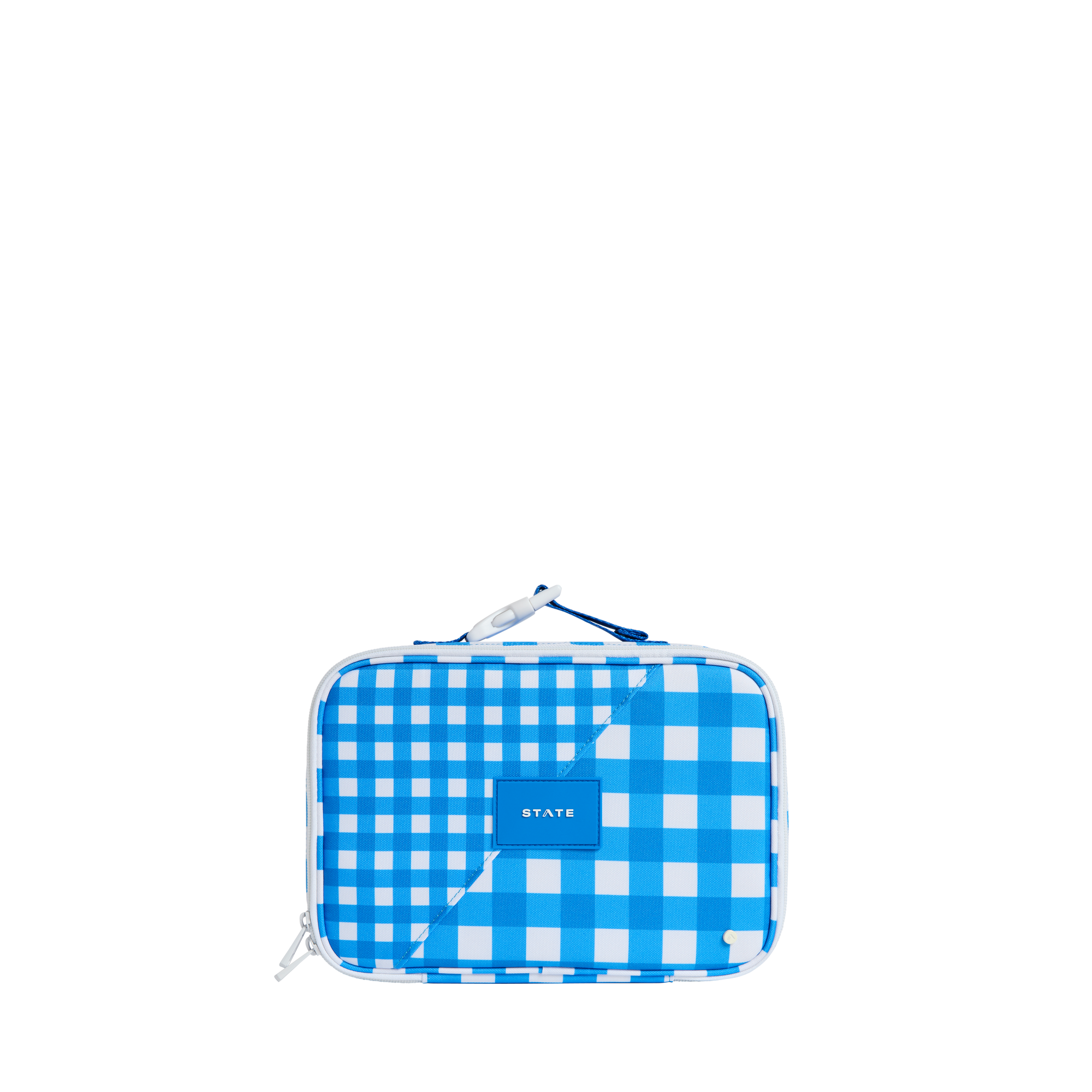 STATE Bags Rodgers Lunch Box Gingham Polyester Canvas Front View Click to Zoom