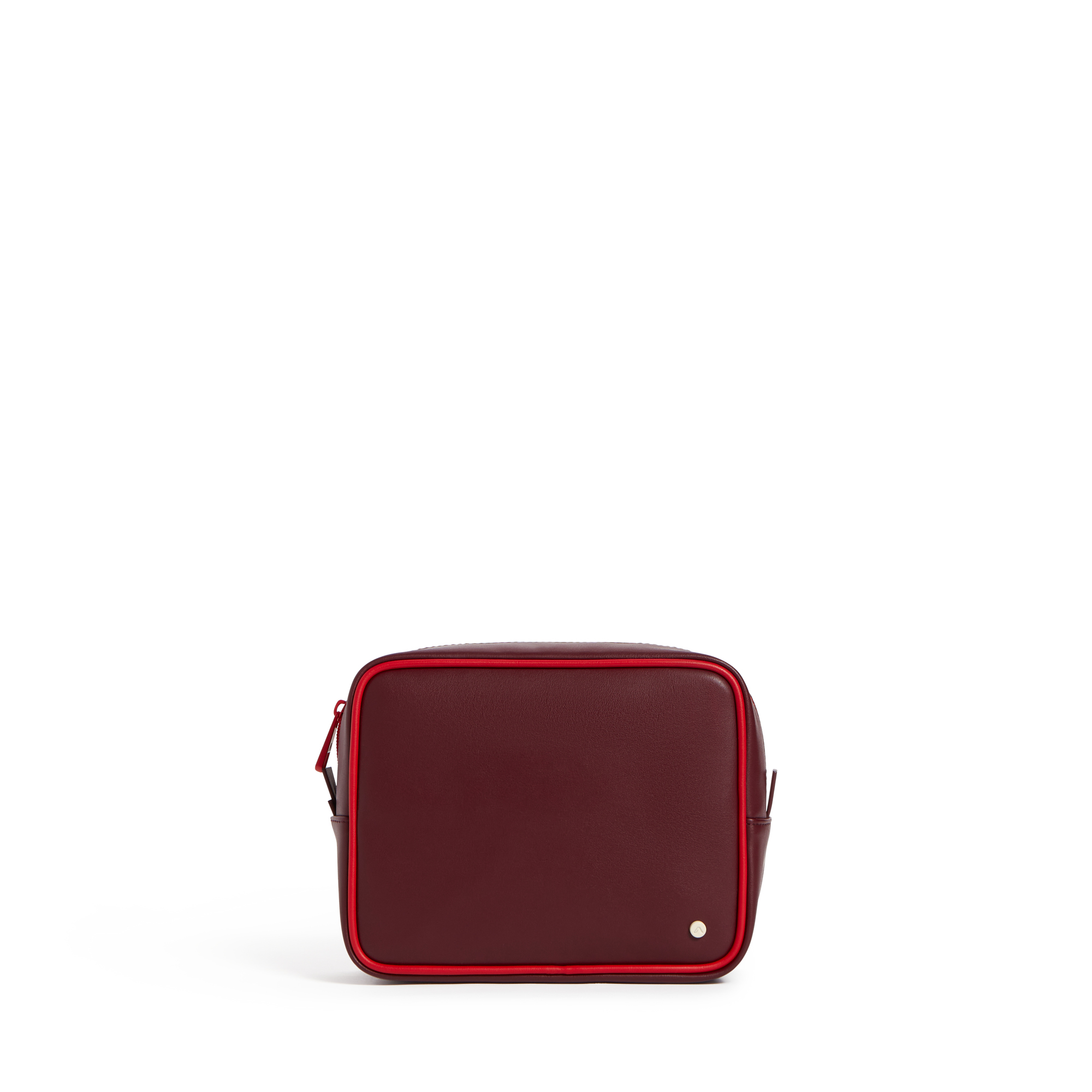 STATE Bags Travel Pouch Set Vegea Leather Burgundy Front View Click to Zoom