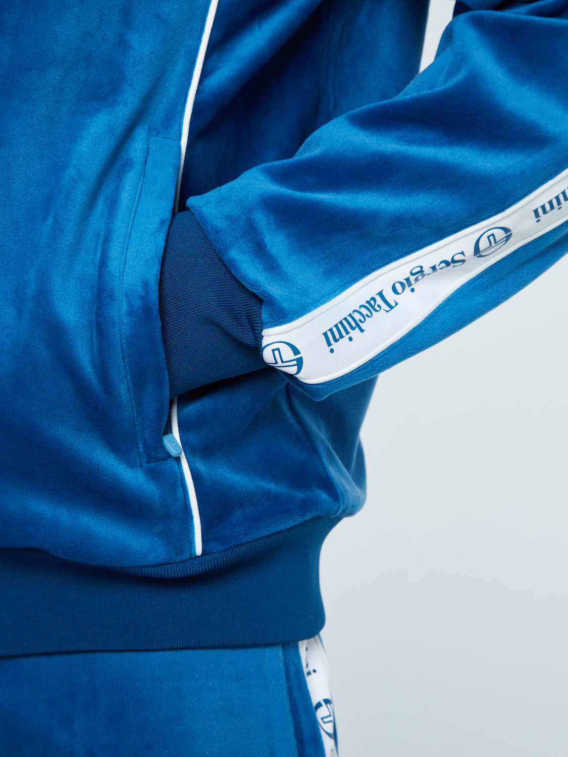 Men | Logo Velour Track Jacket | Vallarta Blue
