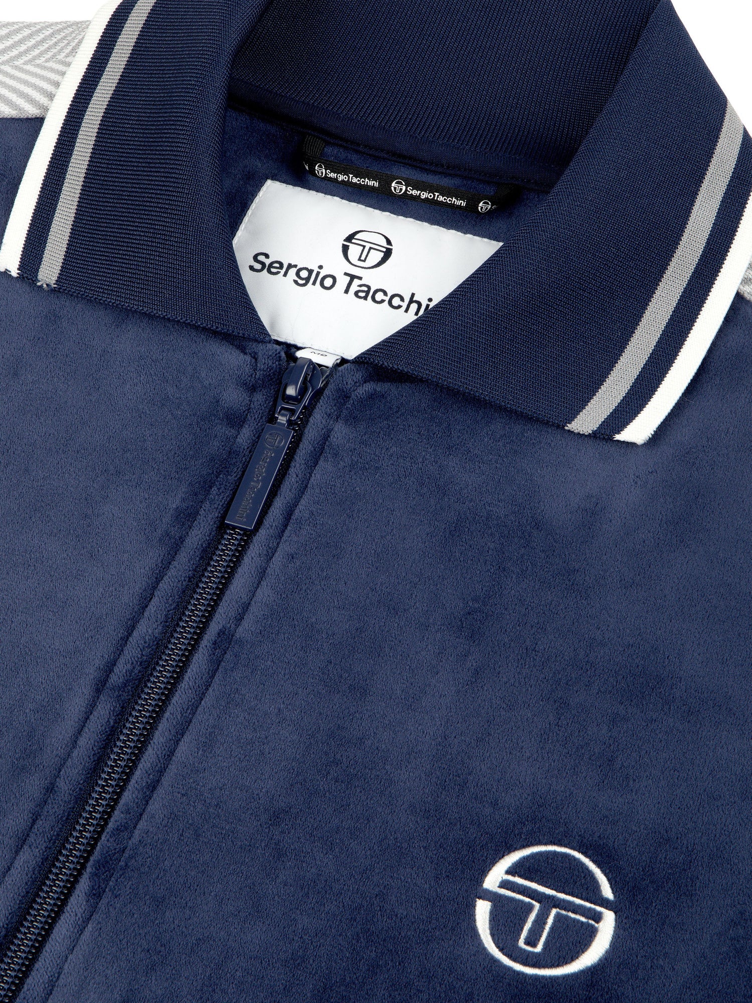 Men | Maglia Velour Track Jacket | Maritime Blue