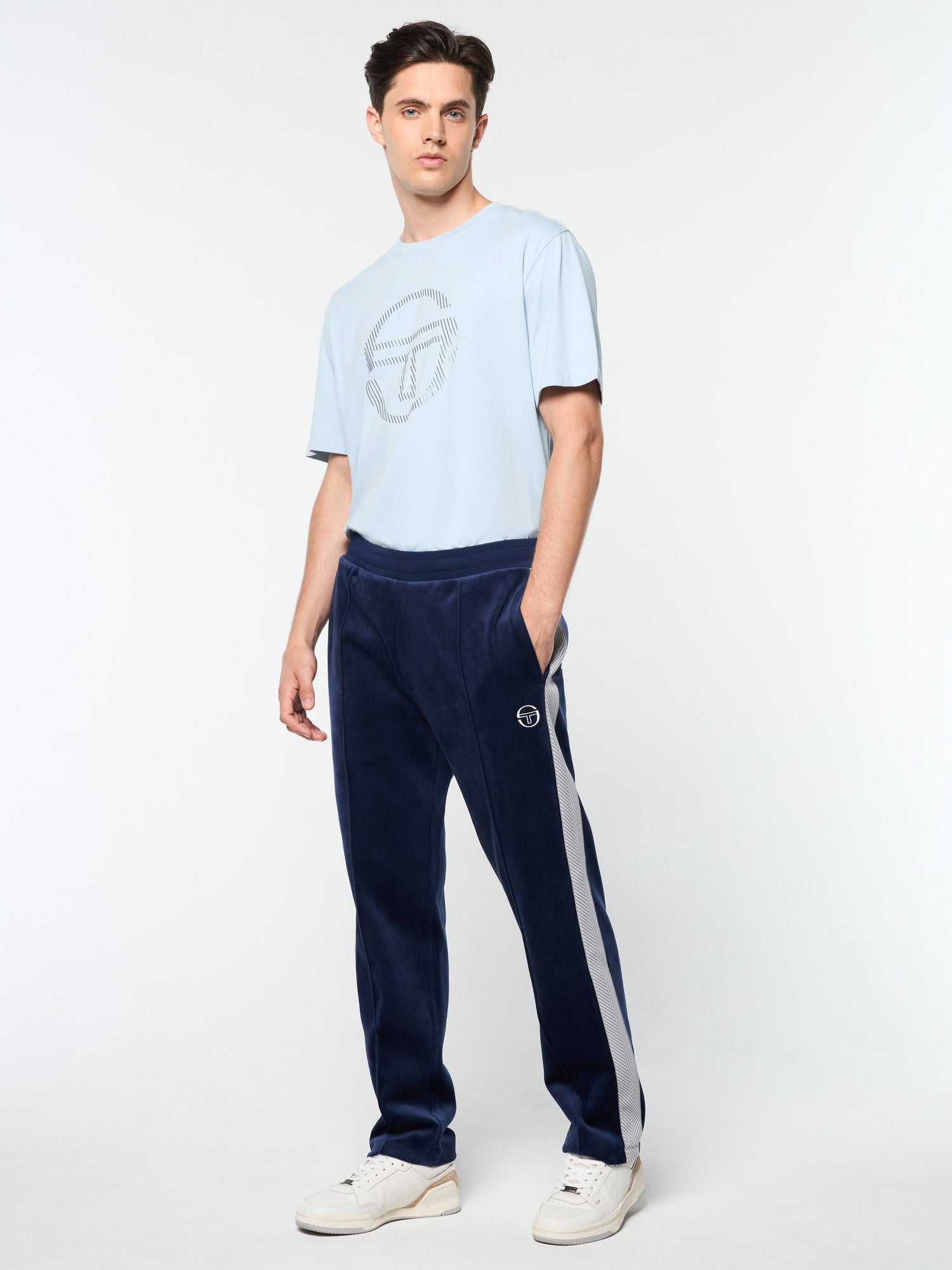 Men | Maglia Velour Track Pant | Maritime Blue