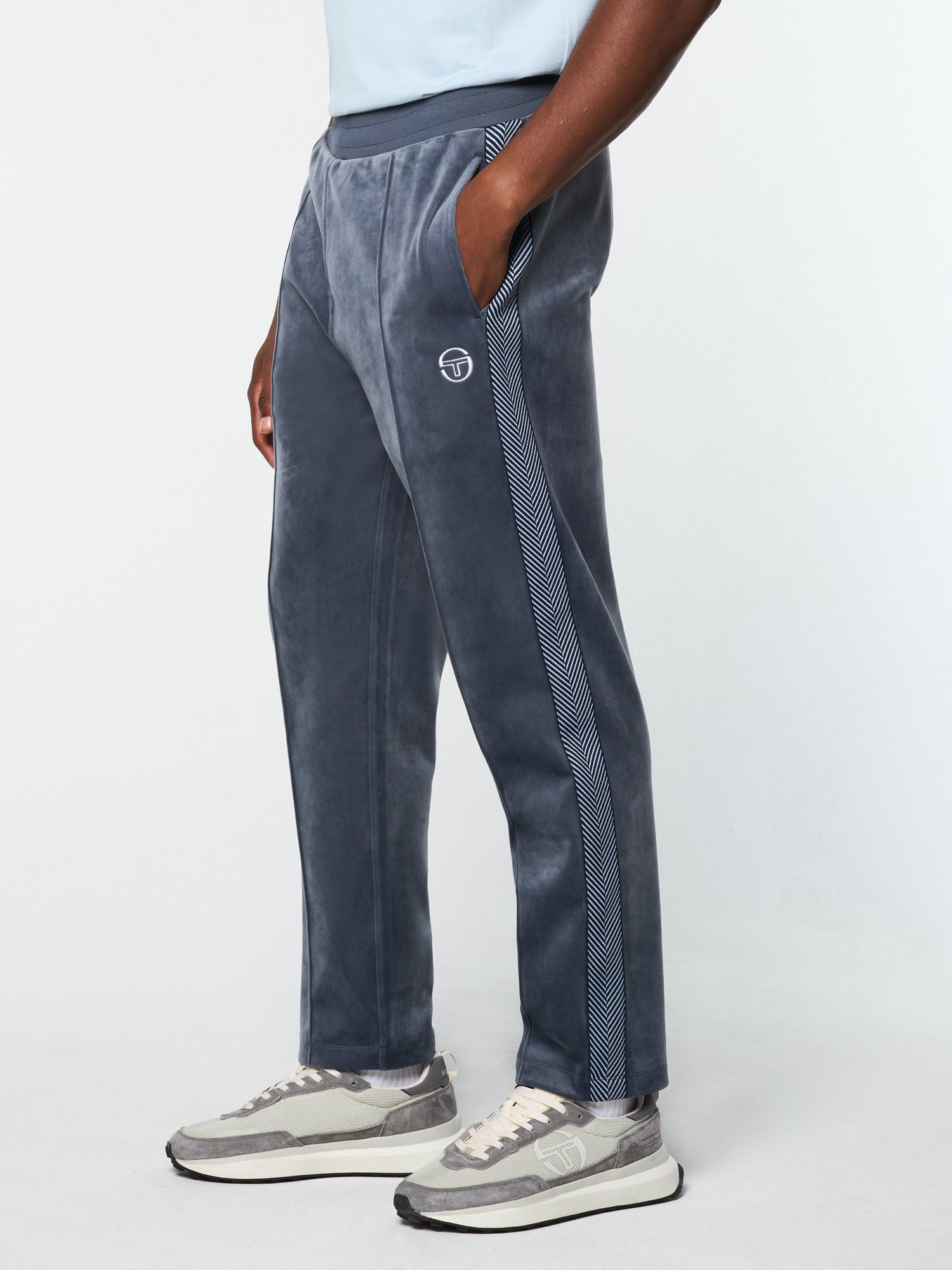 Men | Maglia Velour Track Pant | Grisaille