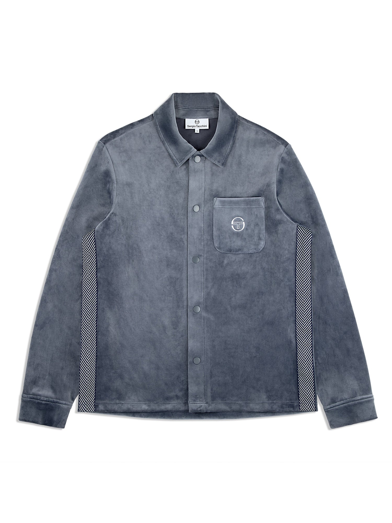 Men | Maglia Velour Overshirt | Grisaille